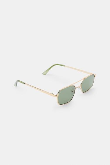 LUNETTES DE SOLEIL MÉTALLIQUES RECTANGULAIRES - Doré de Zara - Image 2