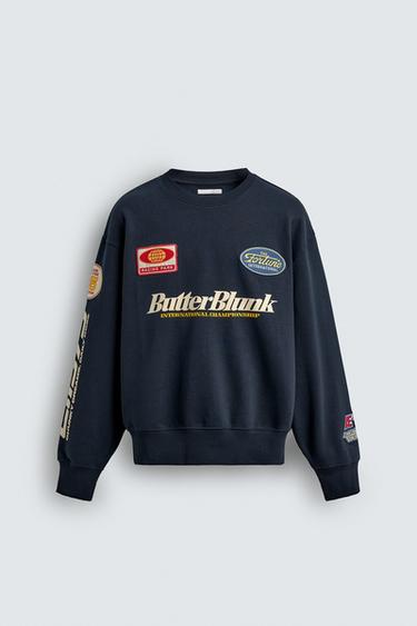 SUDADERA CREW NECK PARCHES - Marino de Zara