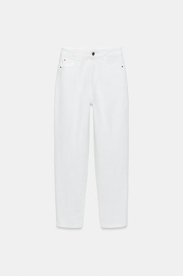JEANS Z1975 MOM FIT CINTURA ALTA - Branco da Zara - Imagem 0
