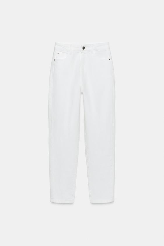 JEANS Z1975 MOM FIT TIRO ALTO - Blanco de Zara - Imagen 0