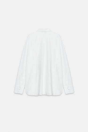 POPLIN SHIRT WITH FROG FASTENING - White by Zara - Image 8