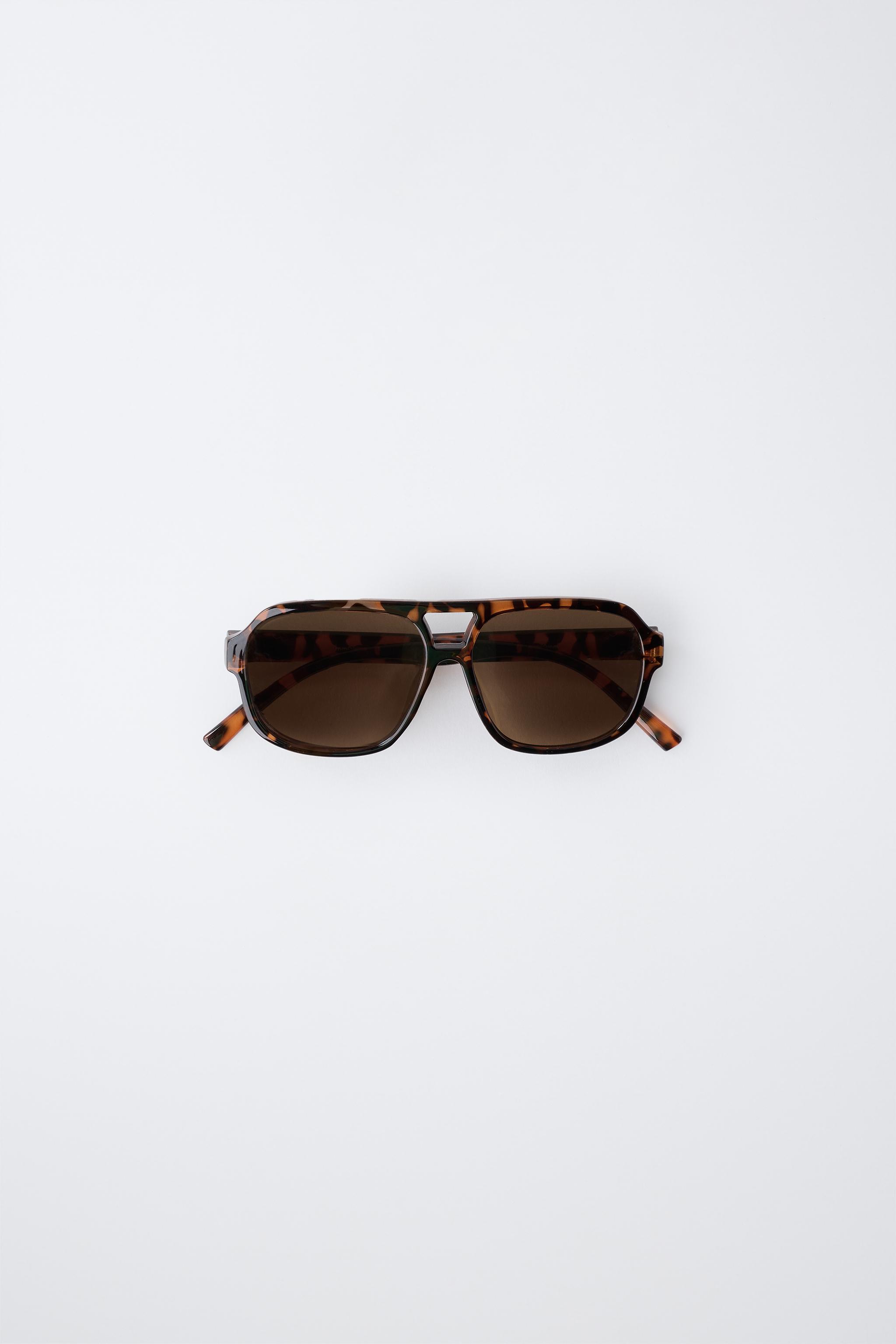 TORTOISESHELL EFFECT AVIATOR SUNGLASSES - Tortoise shell | ZARA Canada