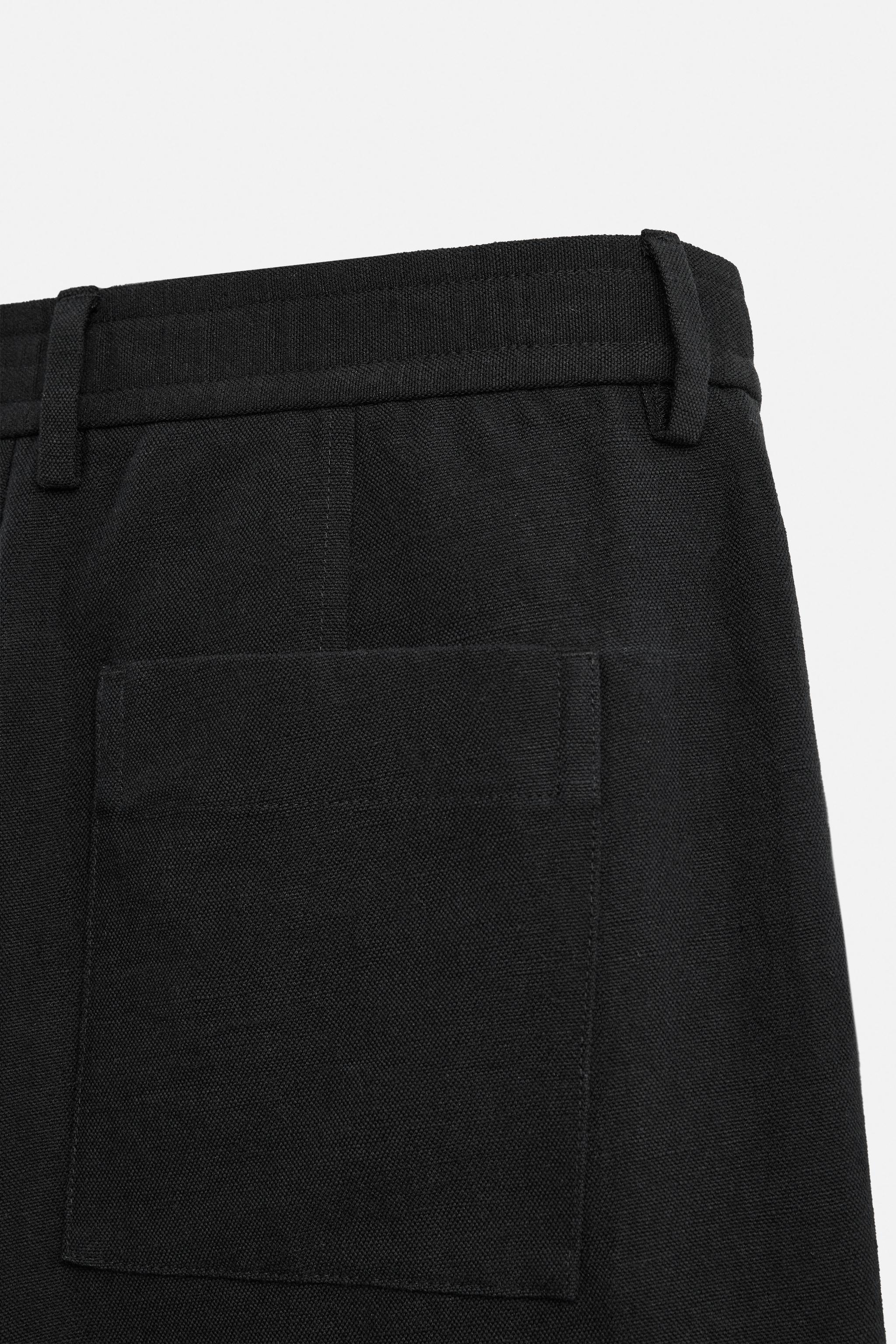 PANTALON DE COSTUME EN COTON ET LIN
