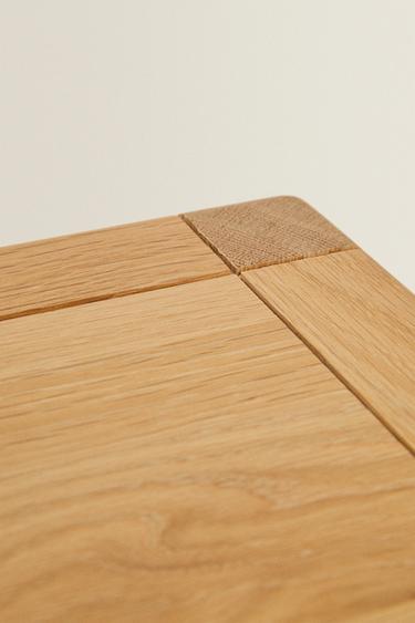 OAK BEDSIDE TABLE WITH DRAWER - Light beige by Zara - Image 5