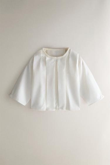 Zara BABY EMBROIDERED SHIRT - Oyster-white - Image 0
