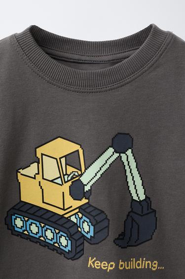T-SHIRT IMPRIMÉ PIXELS VÉHICULE - Gris anthracite de Zara - Image 2