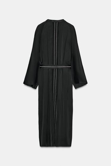 ZW COLLECTION TOPSTITCH TUNIC DRESS - Black de Zara - Image 2
