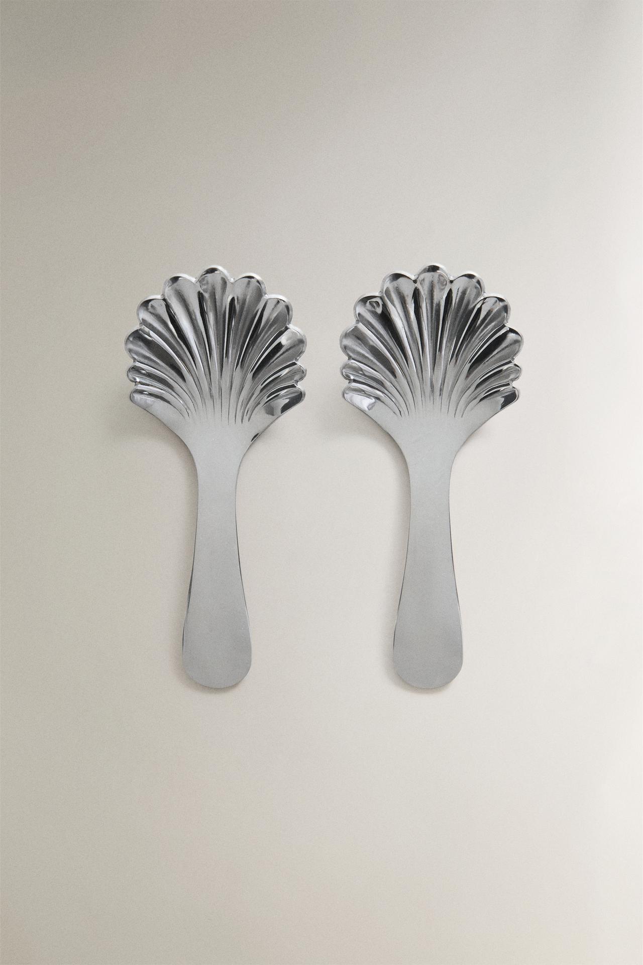 PACK OF STEEL SHELL DESSERT SPOONS