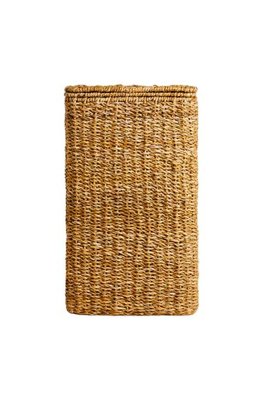 BRAIDED LAUNDRY BASKET - Light beige by Zara