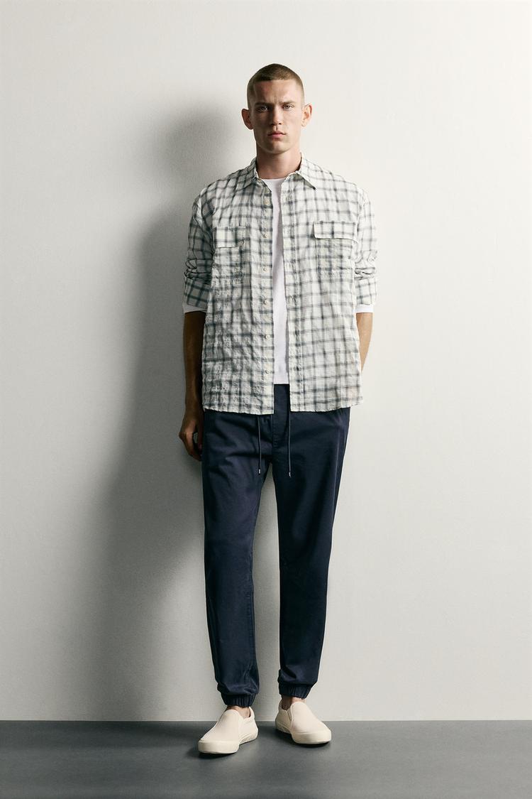 SLIM FIT JOGGER WAIST TROUSERS
