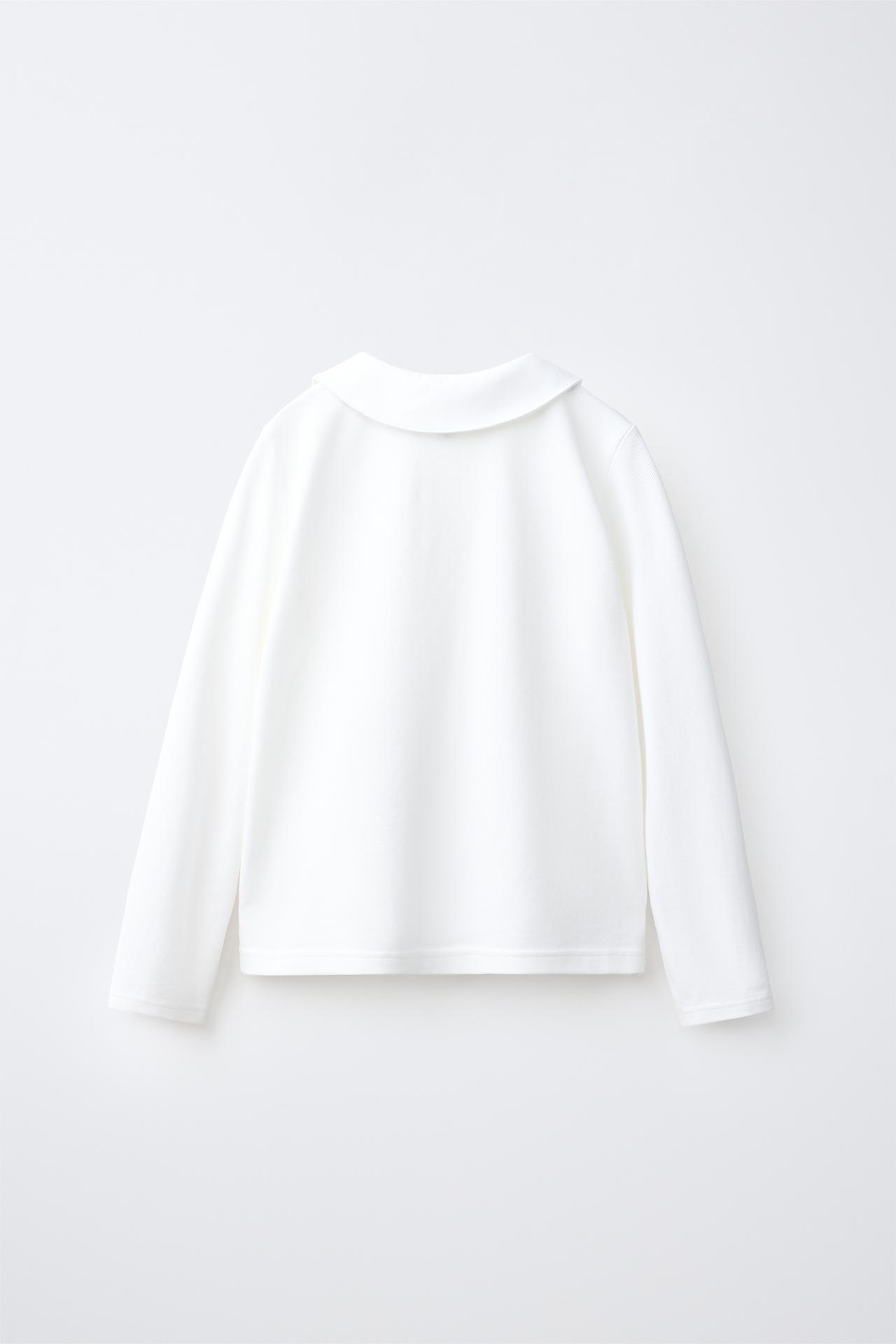 PETER PAN COLLAR PIQUÉ POLO — White