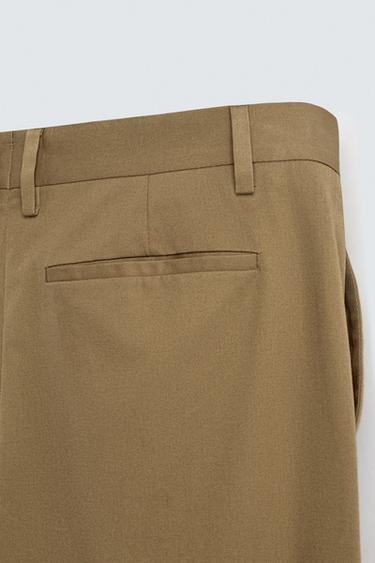 PANTALON DE COSTUME À PLIS ÉDITION LIMITÉE - Marron clair de Zara - Image 8