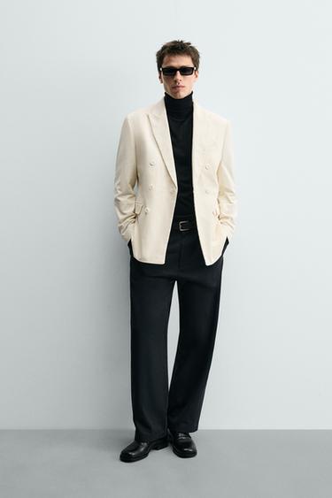 BLAZER CRUZADA PANA - Crudo de Zara - Imagen 0
