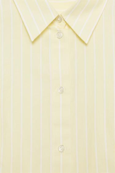 CHEMISE COURTE EN POPELINE À RAYURES - Imprimée de Zara - Image 6