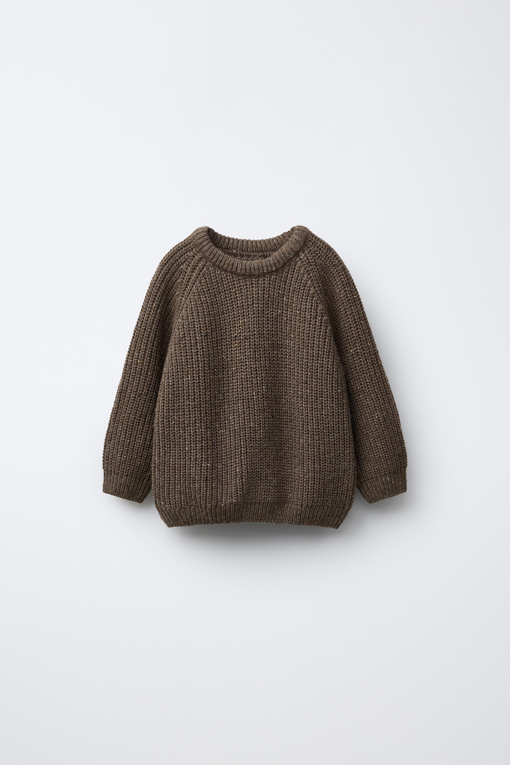 CHUNKY KNIT SWEATER WITH ELBOW PATCHES