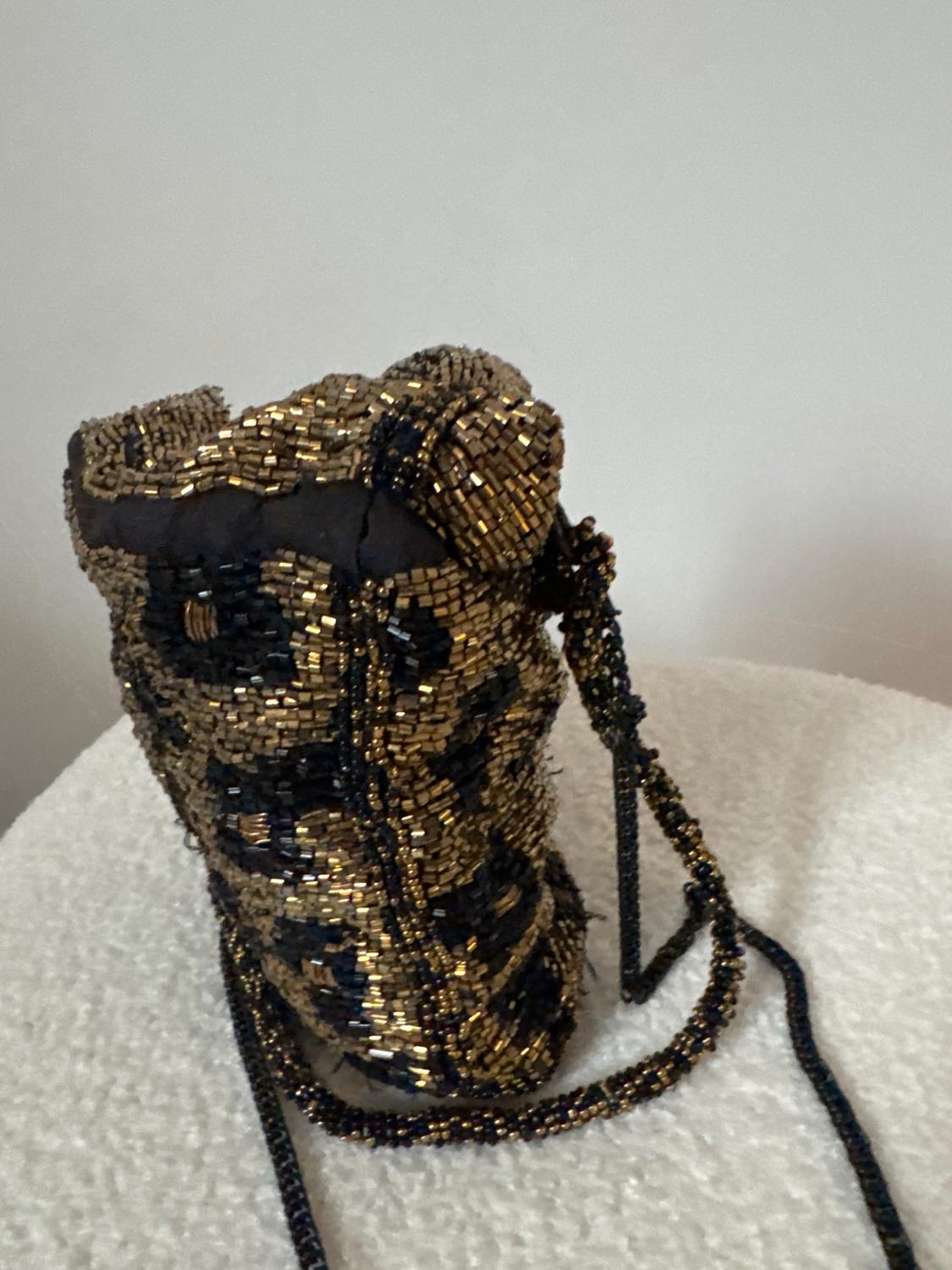 LEOPARD PRINT BEADED BUCKET BAG - Image 3