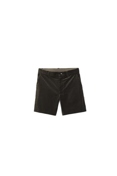 Zara 2-5 YEARS/ LIMITED EDITION VELVET SHORTS - Dark green