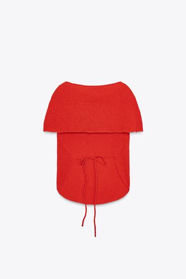 TOP TEXTURÉ MULTIPOSITION - Rouge soutenu de Zara - Image 1