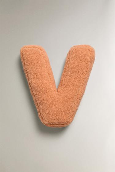 COUSSIN ENFANT LETTRE V - Orange de Zara - Image 4