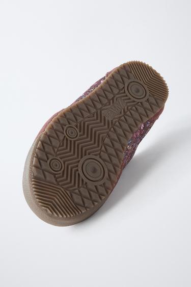 FLOWER PRINT TRAINERS - Brown by Zara - Image 6