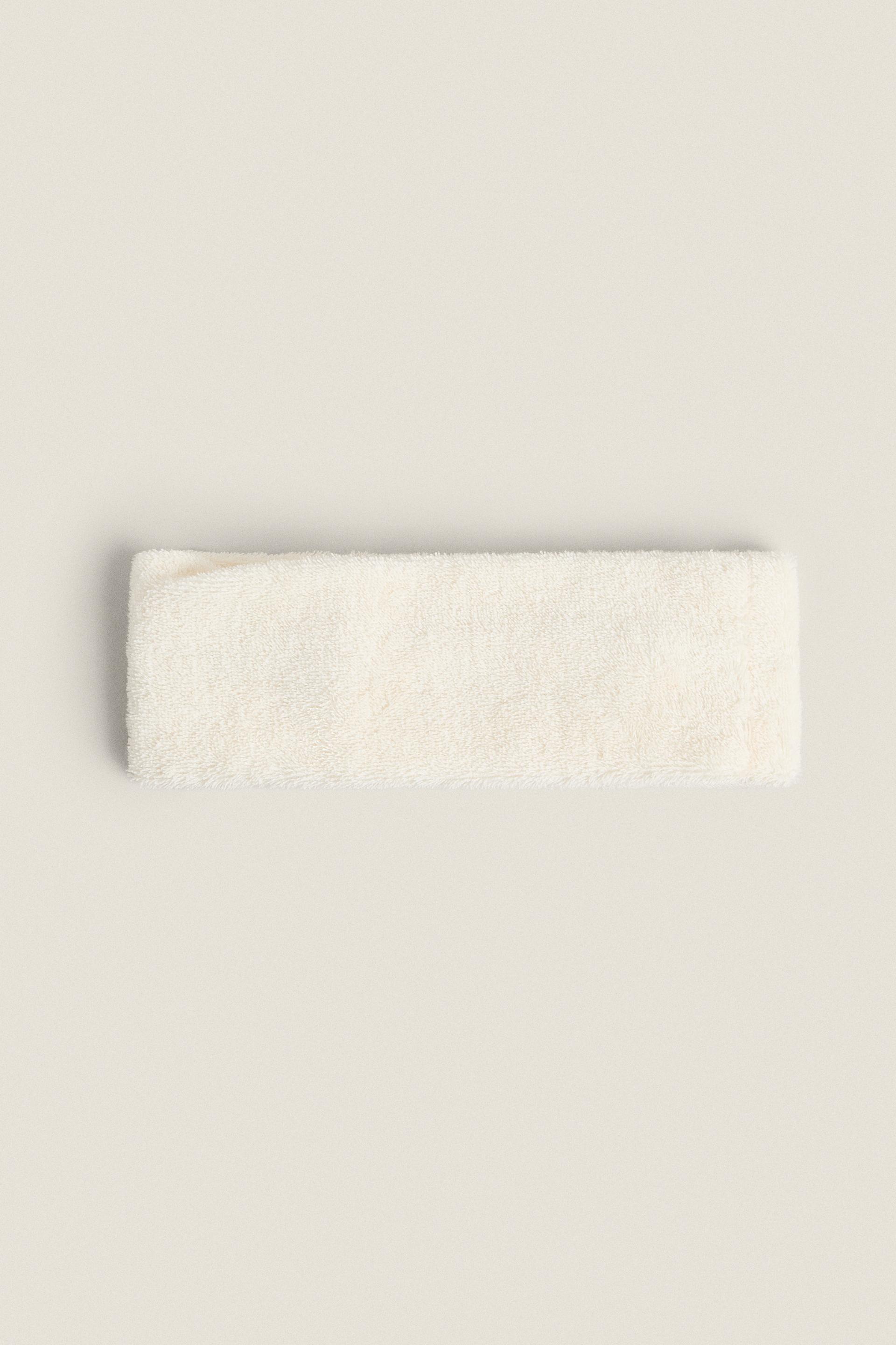 ELASTIC COTTON HEADBAND - Oyster-white