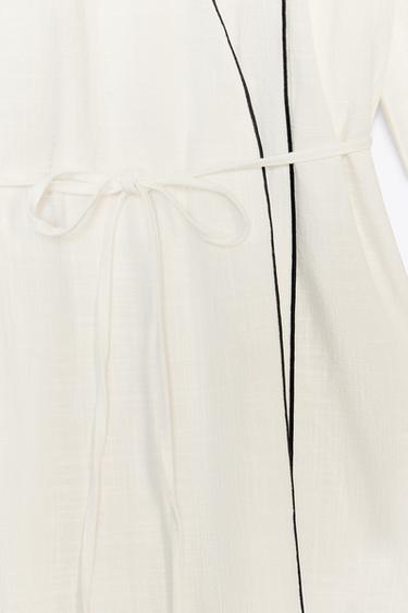 CROSSOVER JACKET WITH TRIMS - White by Zara - Image 7