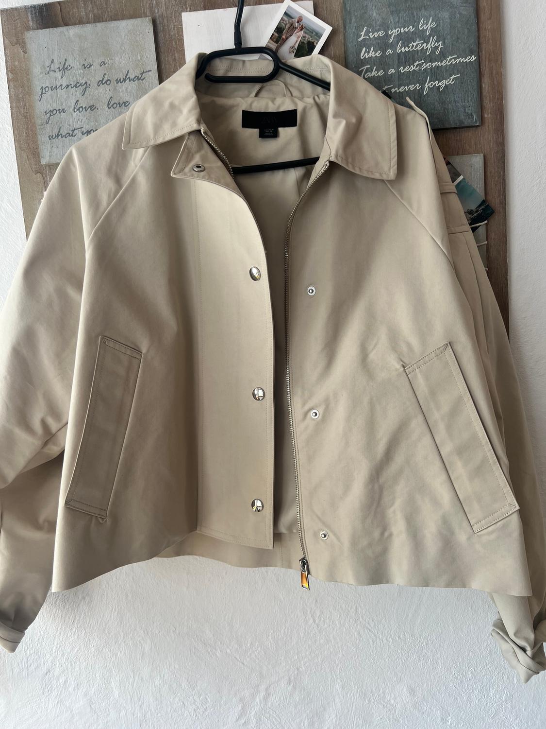 CROPPED DOUBLE-BREASTED TRENCH COAT - Image 3