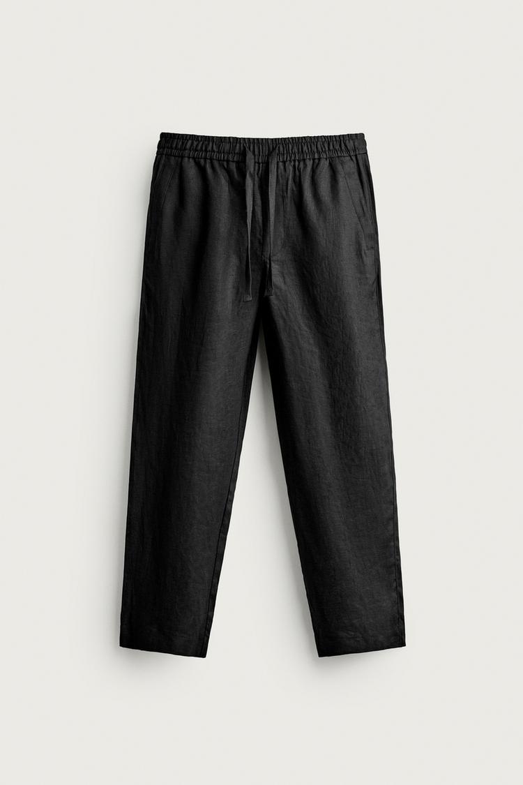 Pantalones 100% lino corte relajado 5