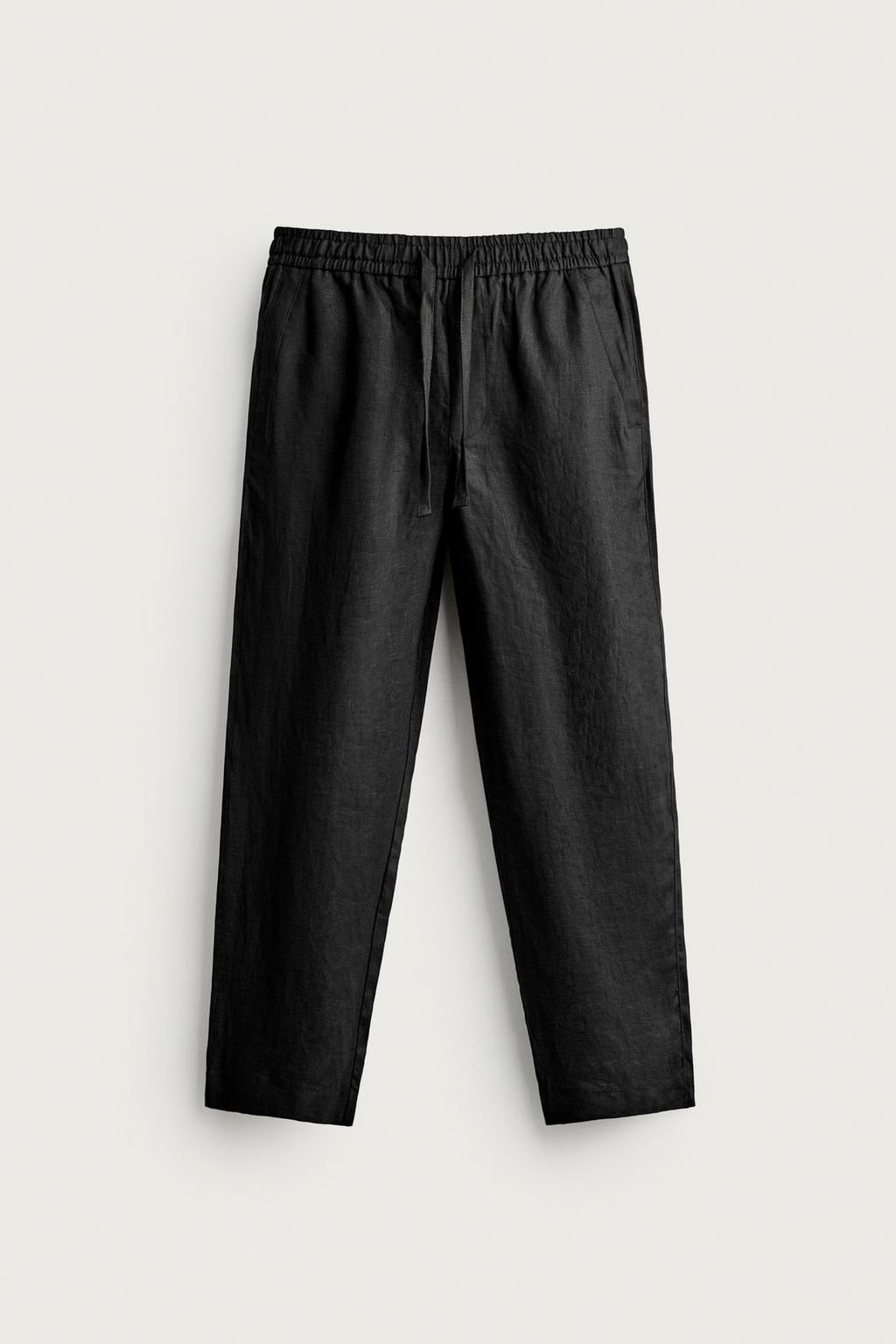 100% LINEN RELAXED FIT TROUSERS
