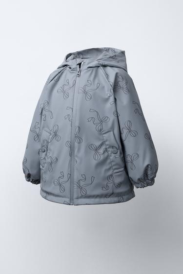 WATER-RESISTANT PRINTED RUBBERISED RAINCOAT - Mid-blue by Zara - Image 1