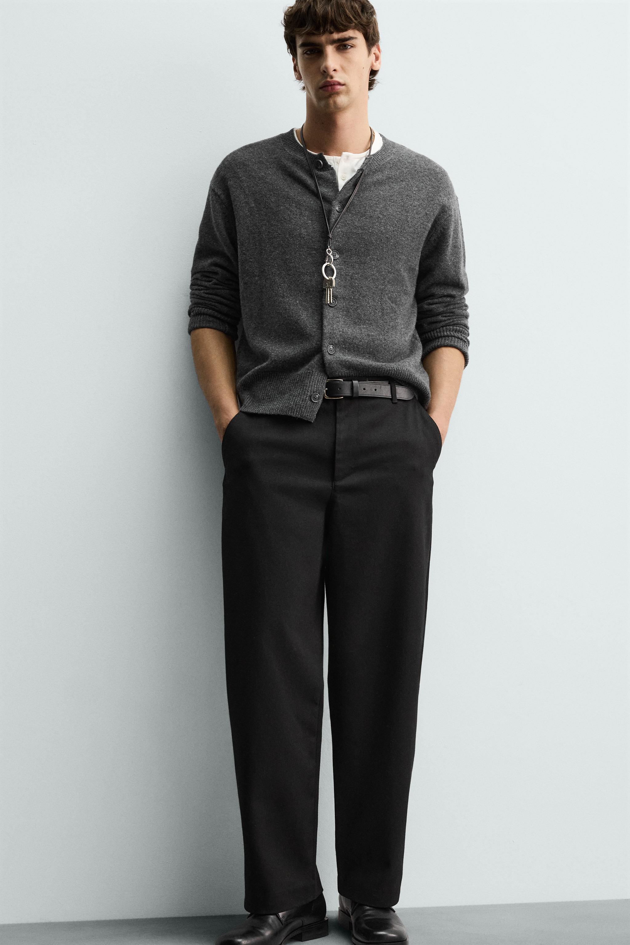 TEXTURED BALLOON FIT PANTS
