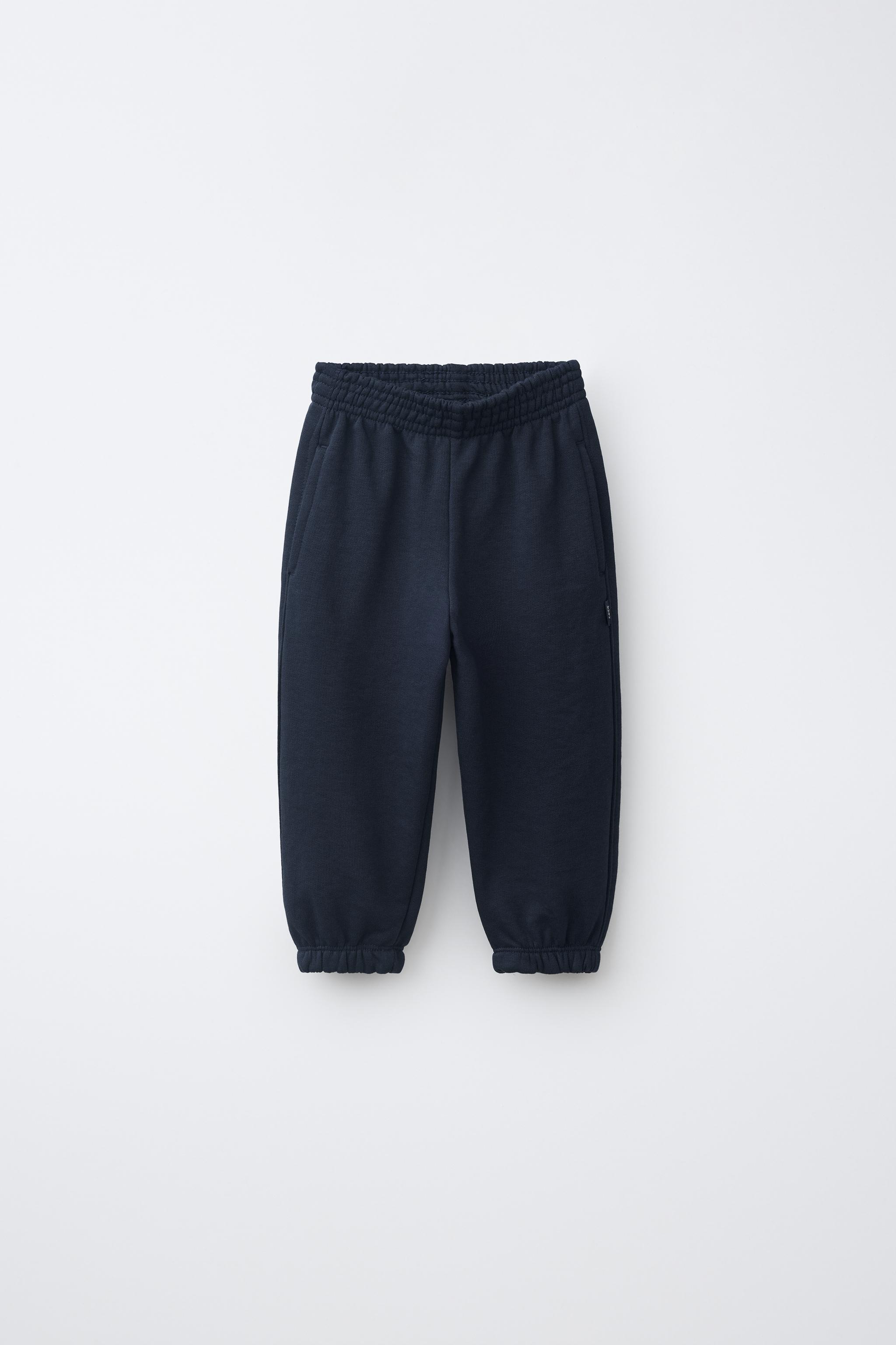 SOLID JOGGING PANTS — Navy blue