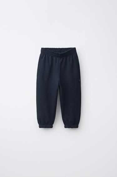 PANTALÓN JOGGER LISO - Marino de Zara