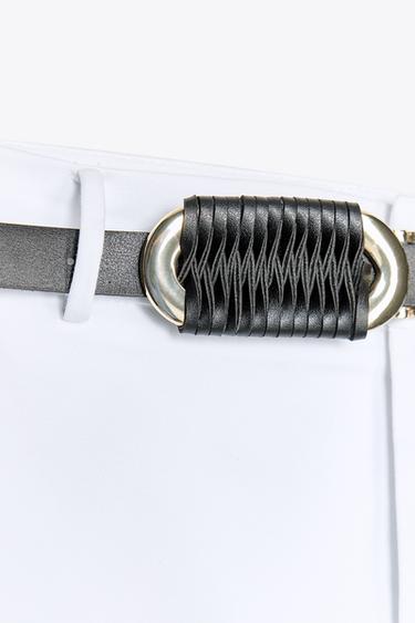 BELTED STRAIGHT MIDI SKIRT - White by Zara - Image 7