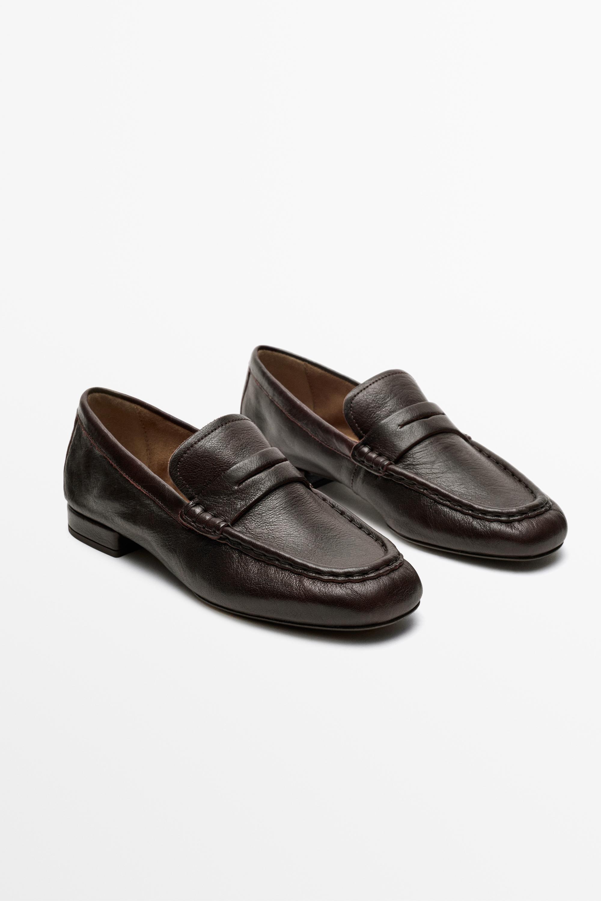 Mocassin penny loafer en cuir souple