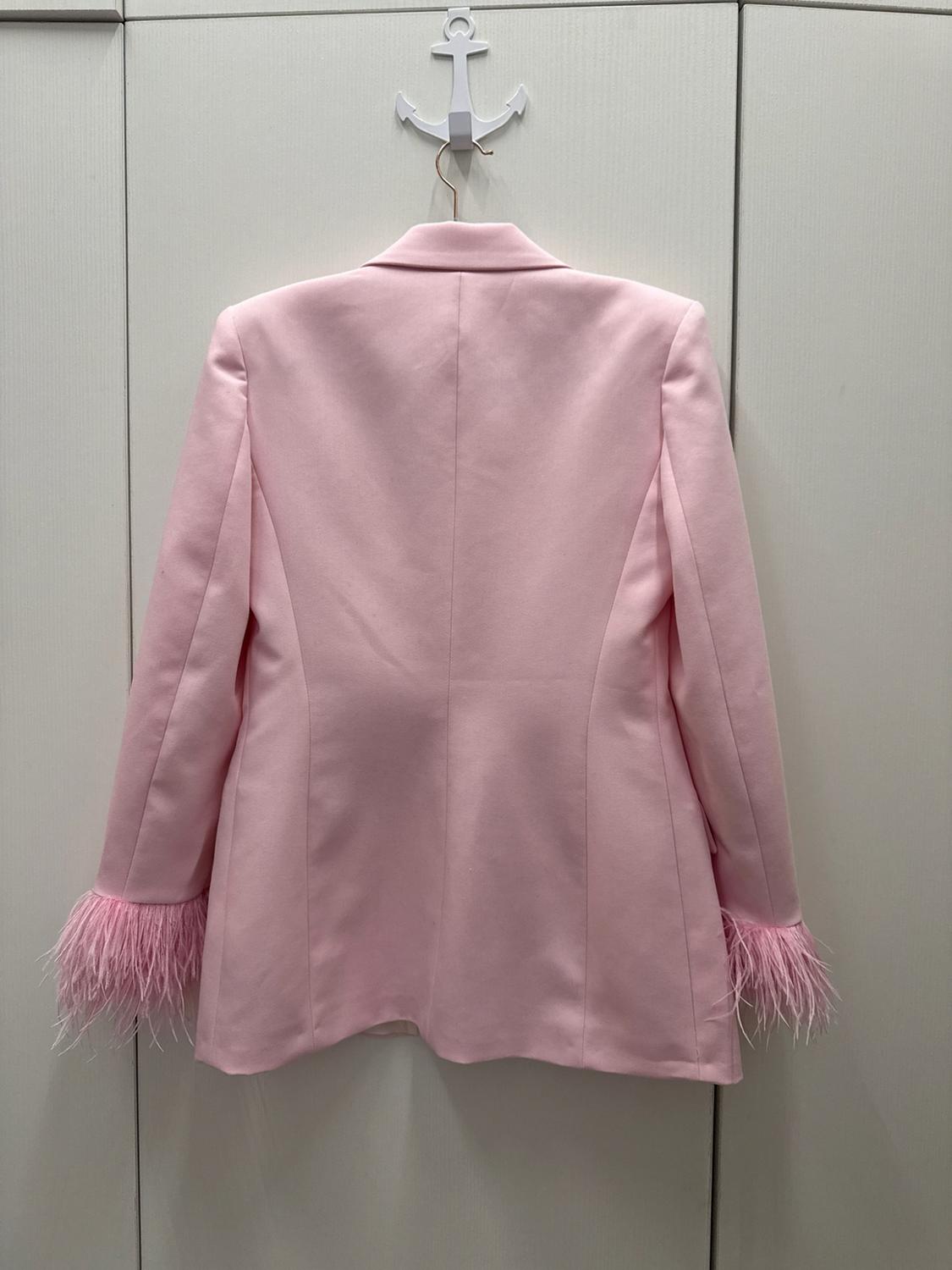 BLAZER WITH FEATHER CUFFS AND SHOULDER PADS - Image 2