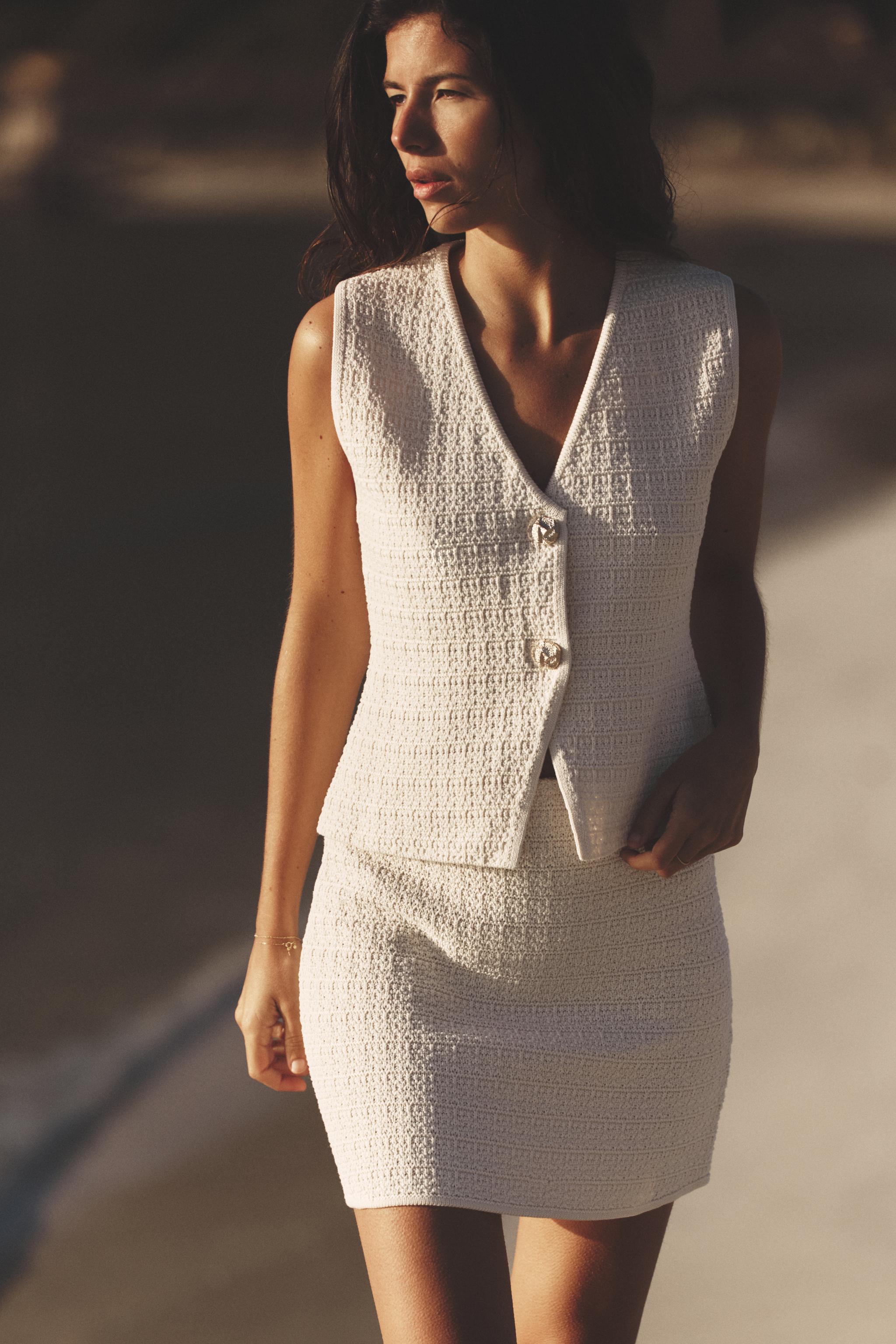 テクスチャーニットベスト - エクリュ | ZARA Japan / 日本 テクスチャーニットベスト - エクリュ | ZARA Japan / 日本