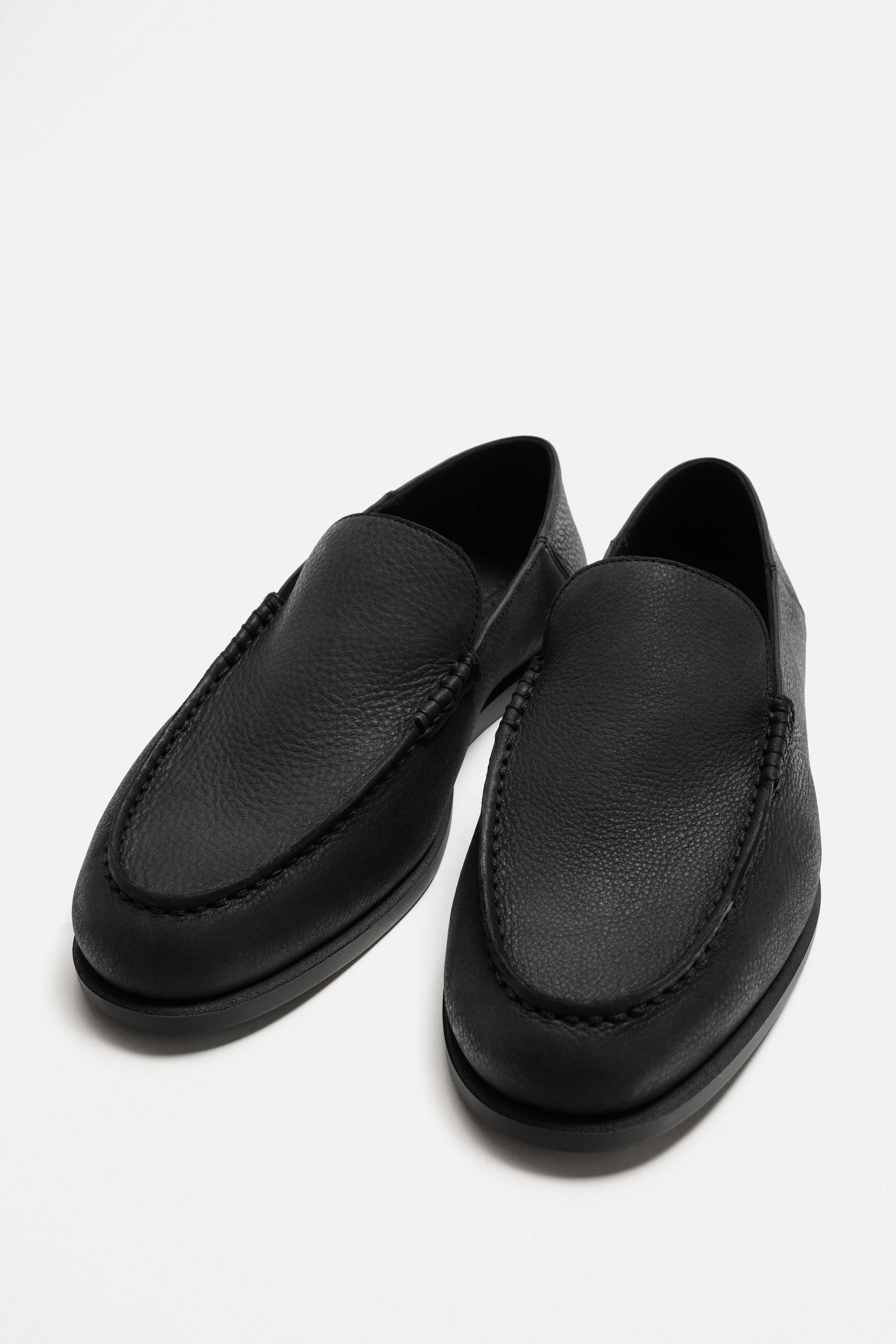 MOCASSIM DE COURO CASUAL - Preto | ZARA Brasil