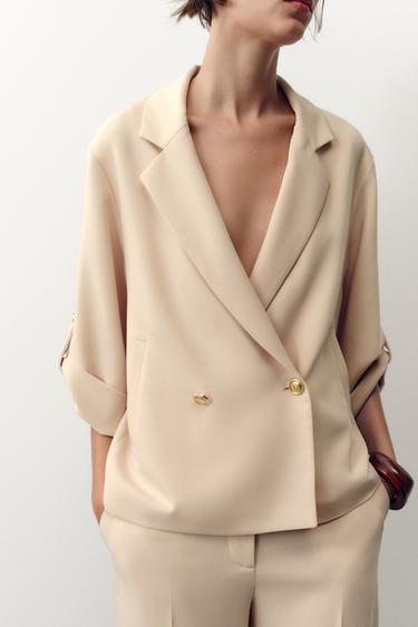 BLAZER CRUZADA MANGA REMANGADA - Arena de Zara