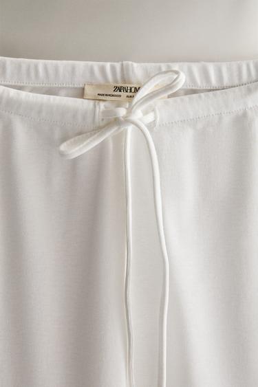 PANTALON JERSEY DE COTON - Blanc de Zara - Image 2