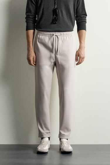 EASY CARE JOGGER-WAIST PANTS — Light tan 2