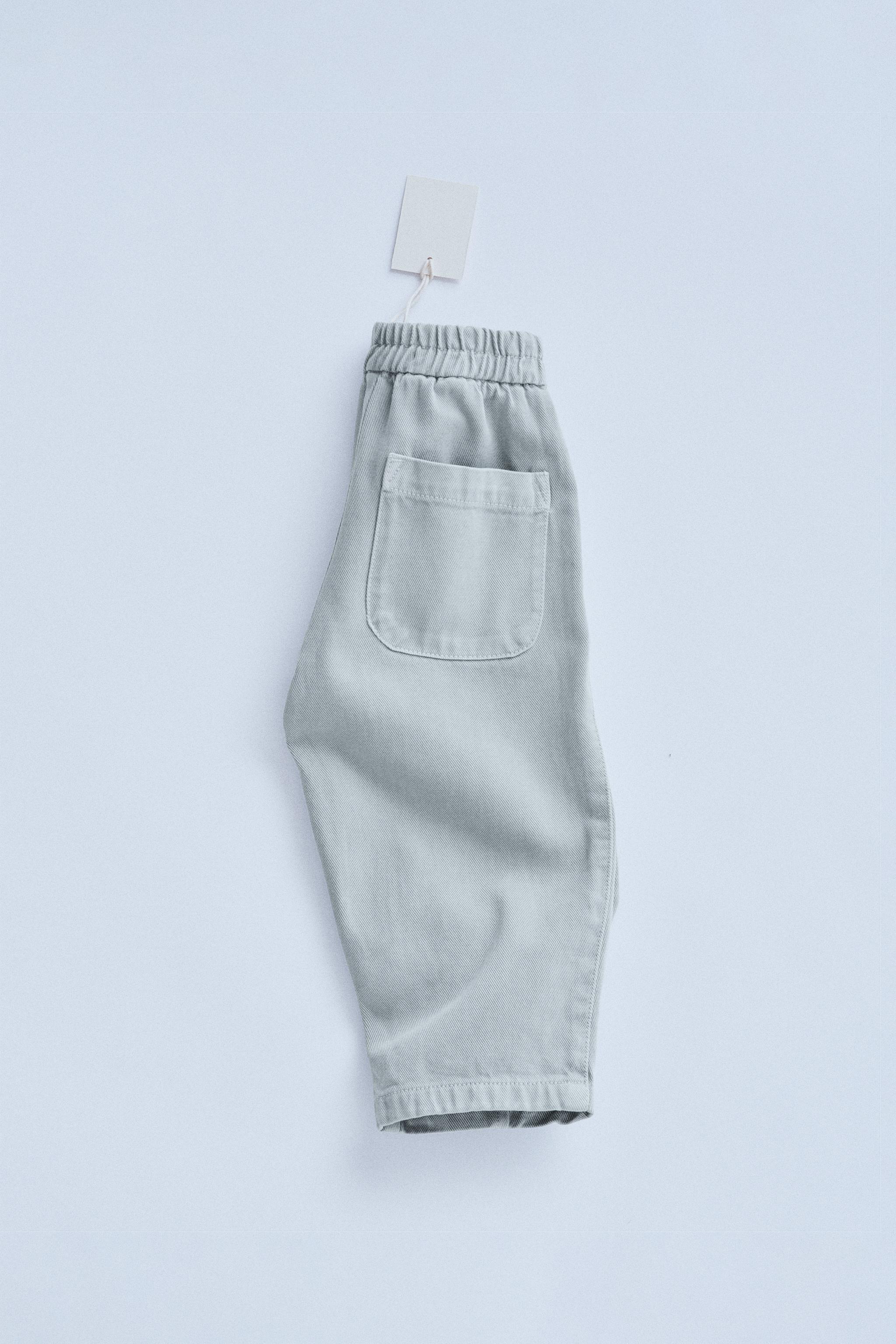 TIMELESZ - WOOL TWILL BAGGY PANTS - Blue / Gray | ZARA