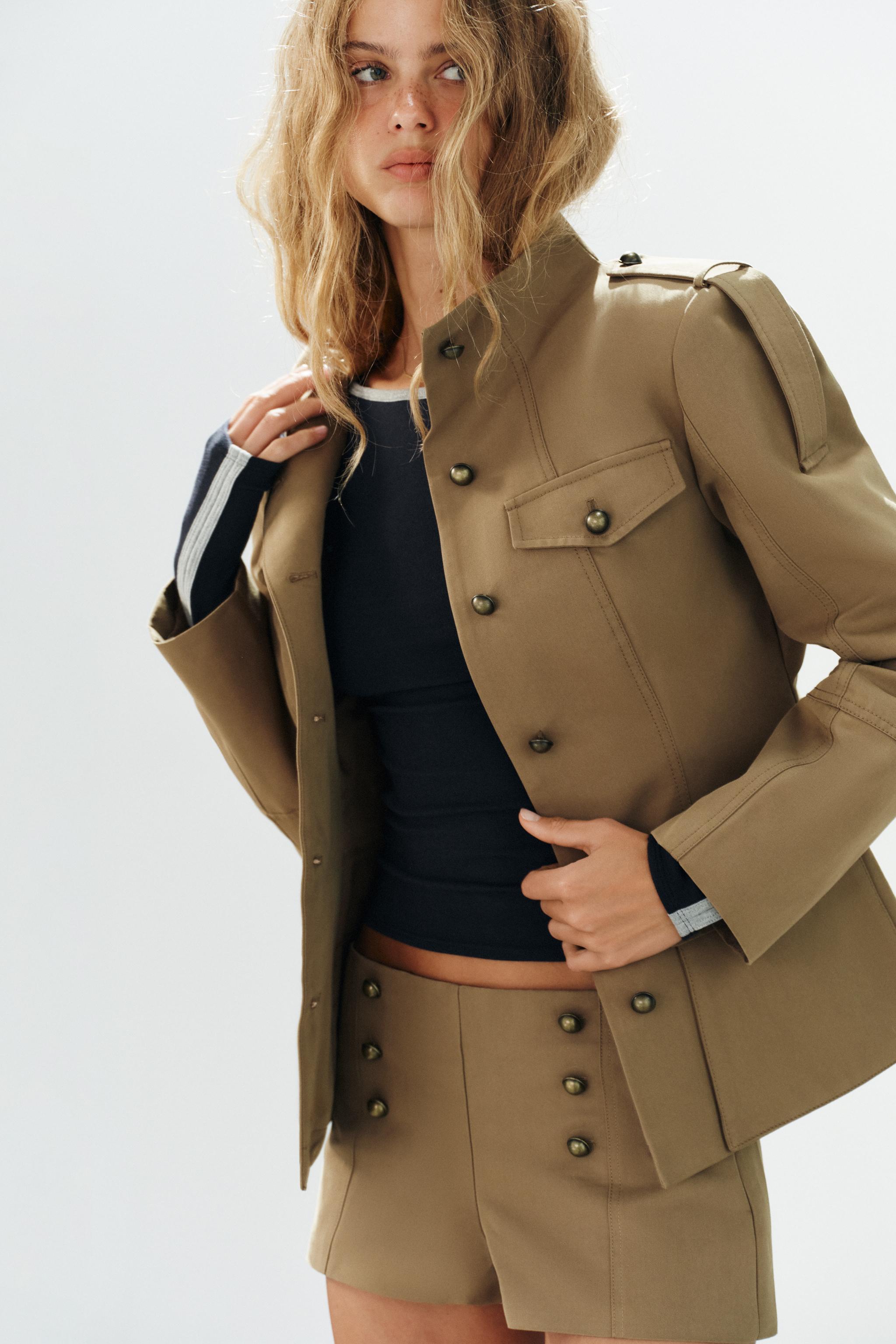 Zara CEPLİ FIT CEKET görsel 4