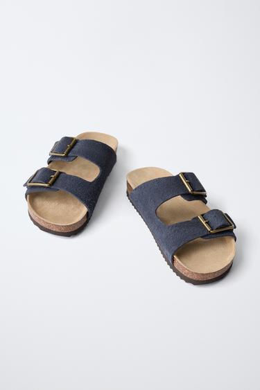 STORIEZ - SANDALES À BOUCLES EN CUIR - Bleu marine de Zara - Image 2