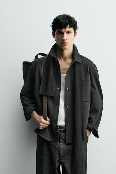 COMFORT NON-IRON OVERSHIRT - Black by Zara