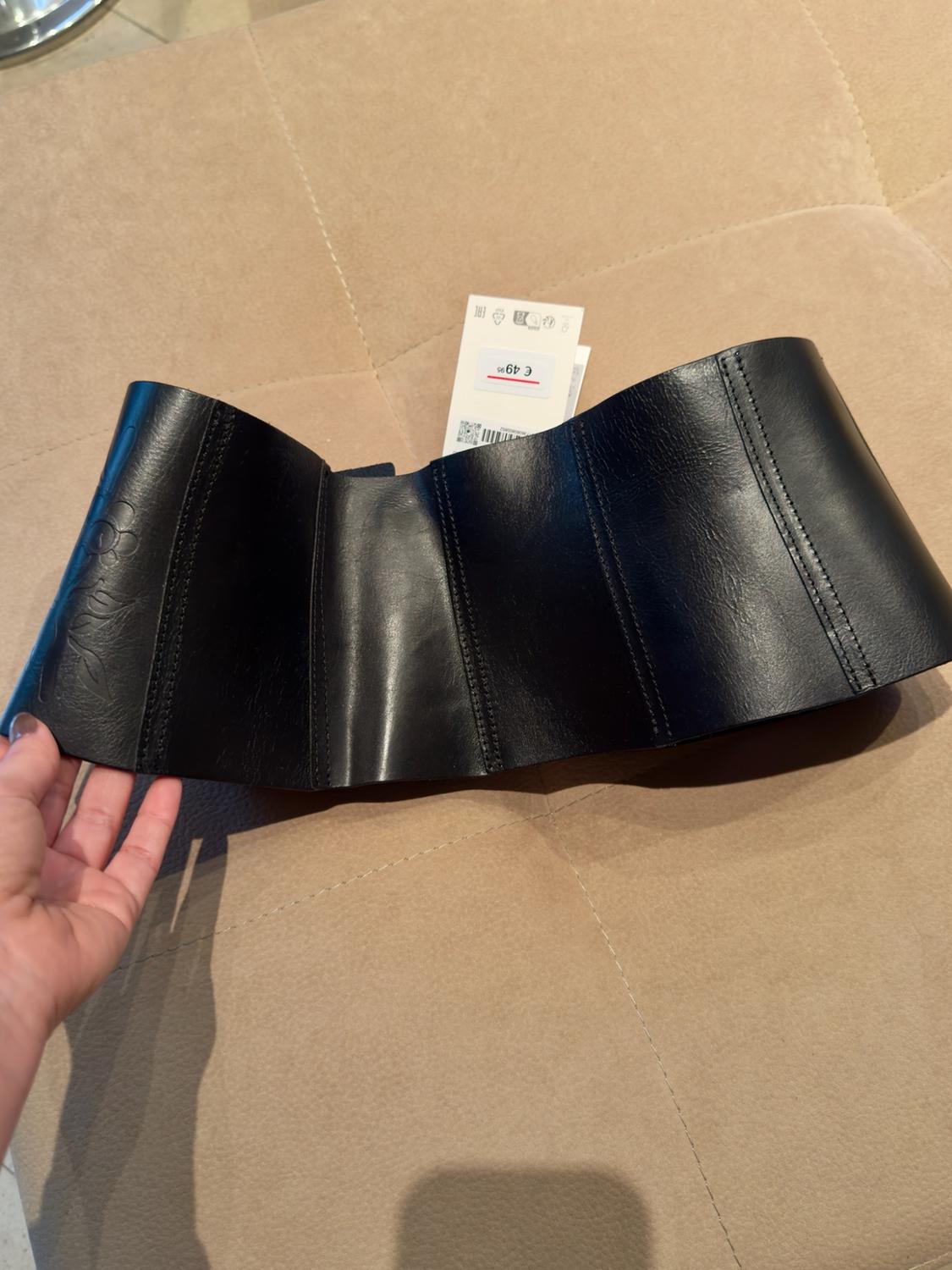 100% TEXTURED LEATHER WAIST BELT - Image 6