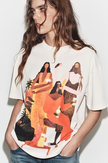 T-SHIRT IMPRIMÉ MANUJA WALDIA - Blanc cassé de Zara - Image 2