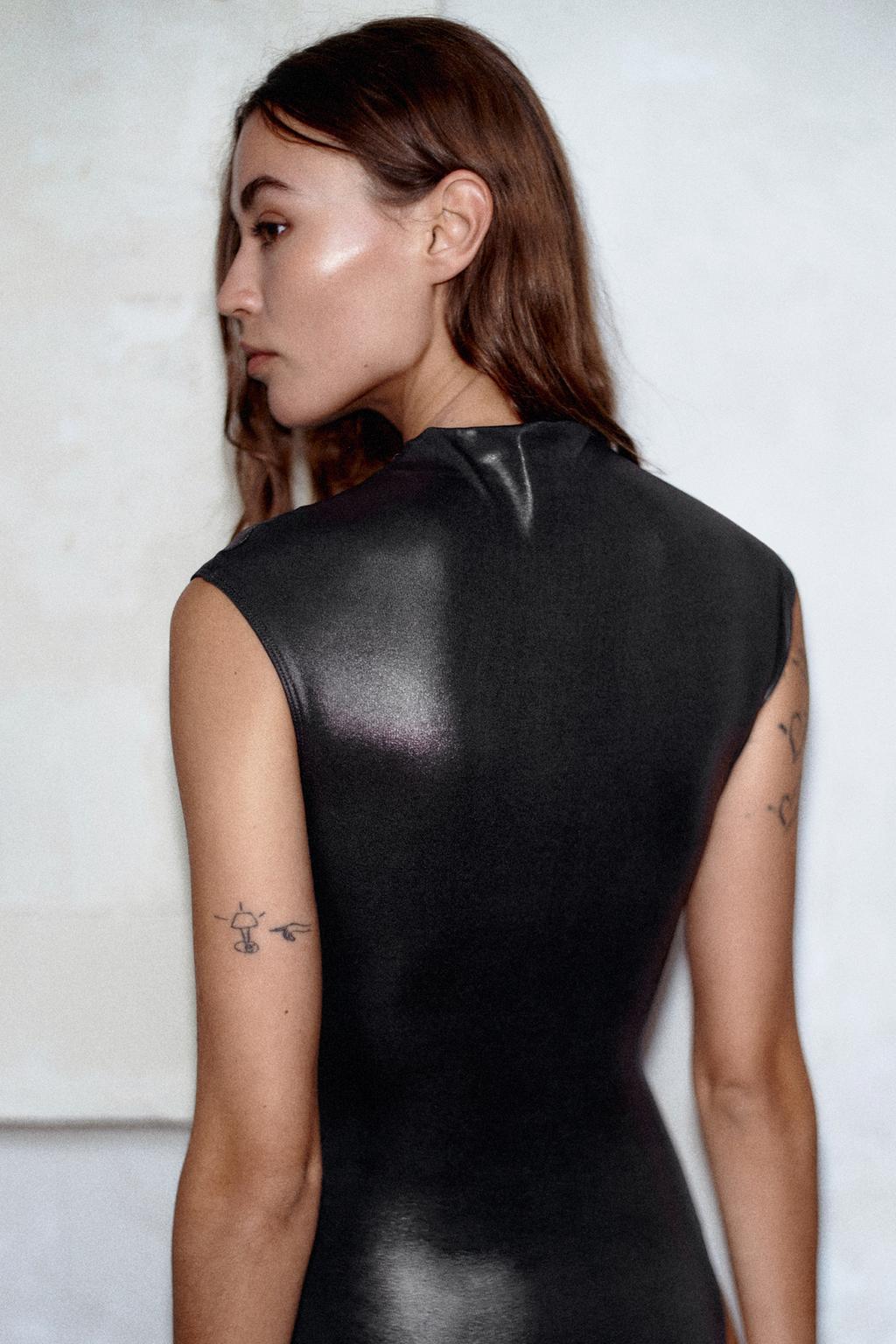 FOIL SHORT SLEEVE BODYSUIT