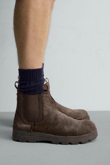BOTTES CHELSEA EN CUIR X SR_A - Gris de Zara - Image 2