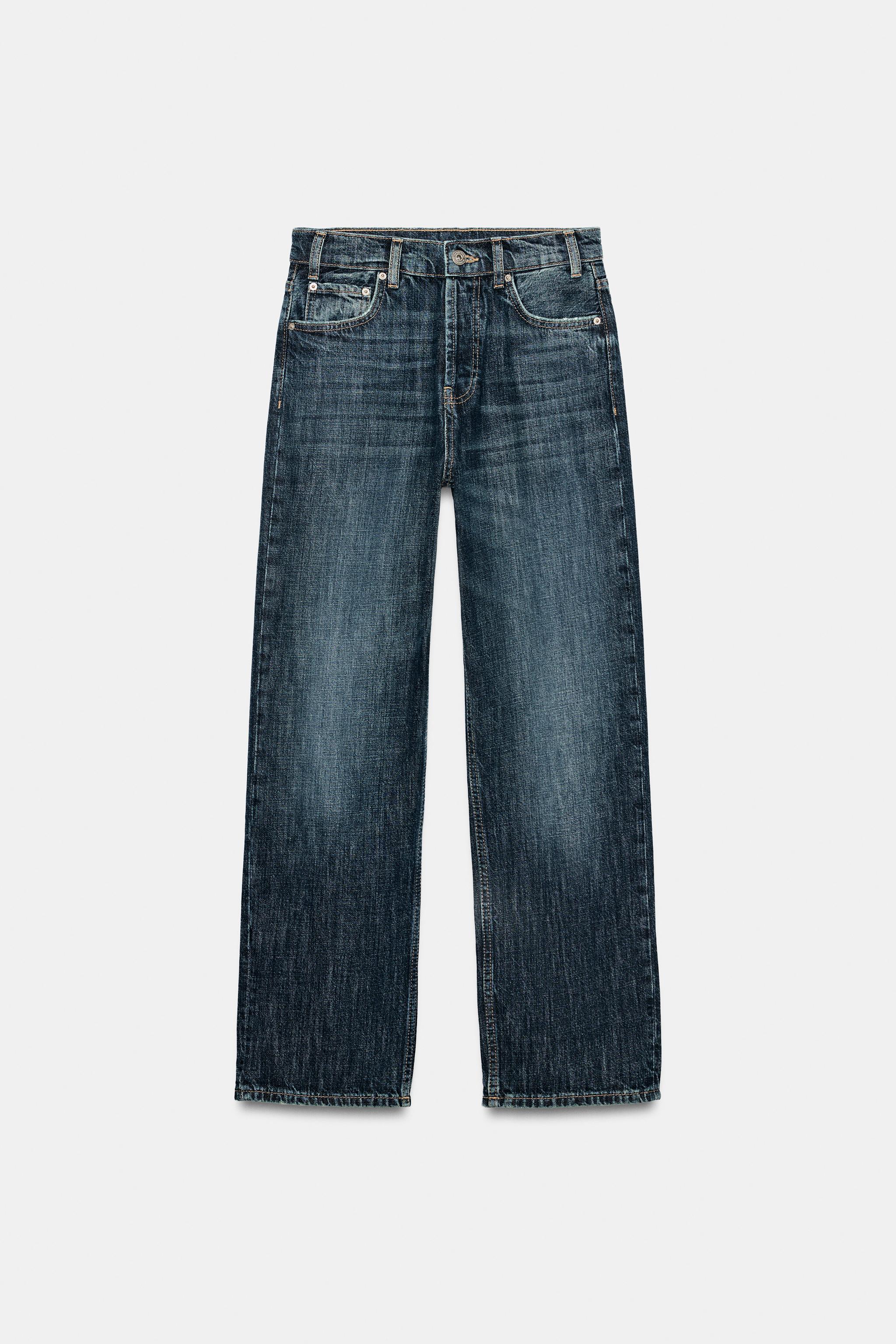 Zara ZW COLLECTION STRAIGHT FIT ORTA BEL JEAN görsel 6